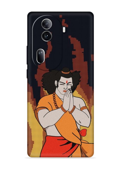 Shree Ram Vector Embossed Soft Silicone Case for Oppo Reno 11 Pro (5G) Zapvi