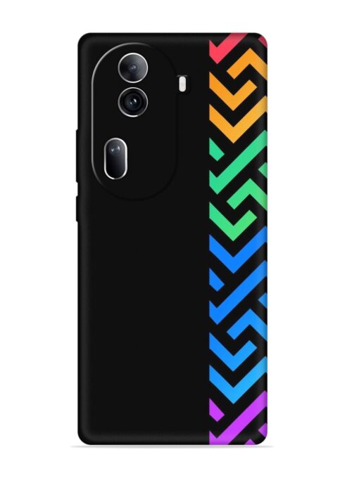 Colorshape Stripes Embossed Soft Silicone Case for Oppo Reno 11 Pro (5G)