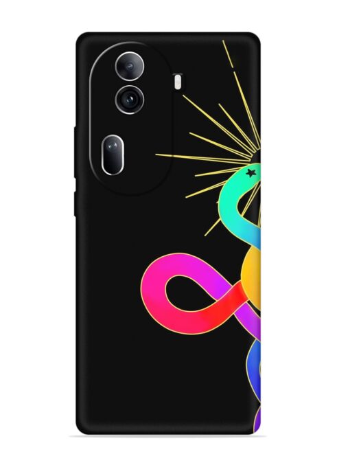 Art Geometric Abstraction Embossed Soft Silicone Case for Oppo Reno 11 Pro (5G) Zapvi