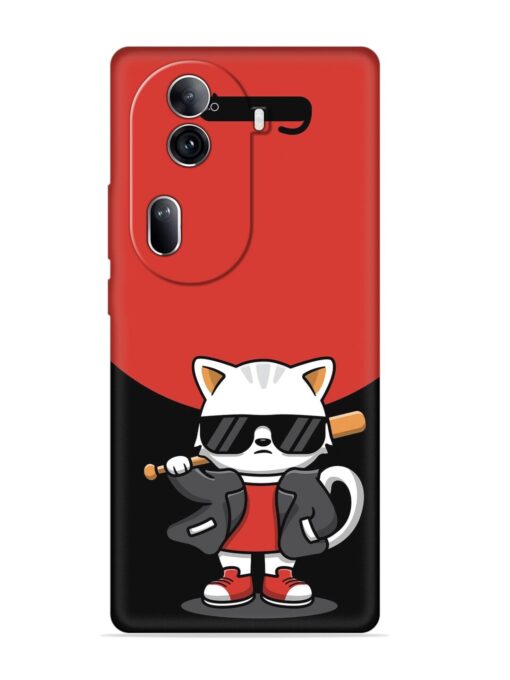 Cool Little Bear Cartoon Embossed Soft Silicone Case for Oppo Reno 11 Pro (5G) Zapvi