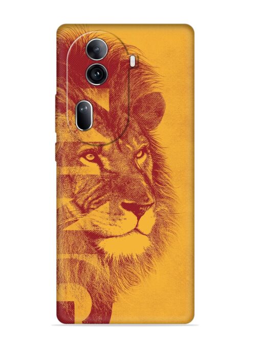 Gold Lion Crown Art Embossed Soft Silicone Case for Oppo Reno 11 Pro (5G)