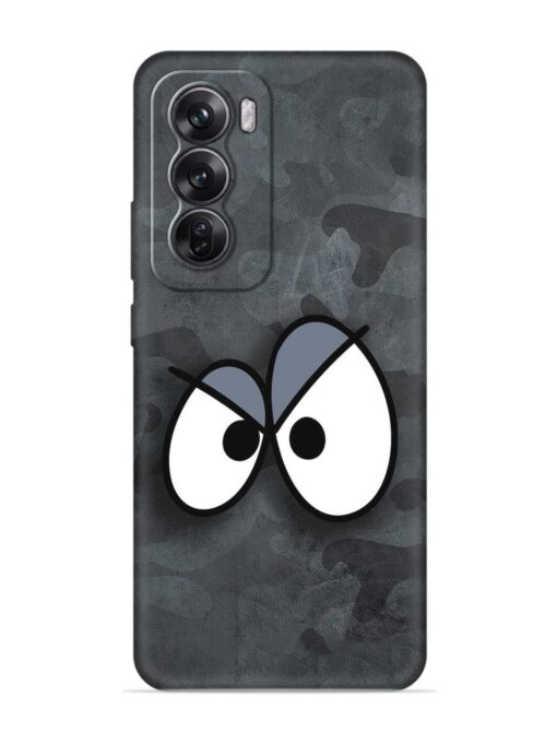 Big Eyes Night Mode Embossed Soft Silicone Case for Oppo Reno 12 Pro (5G) Zapvi