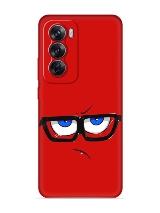 Rad Angry Face Embossed Soft Silicone Case for Oppo Reno 12 Pro (5G) Zapvi