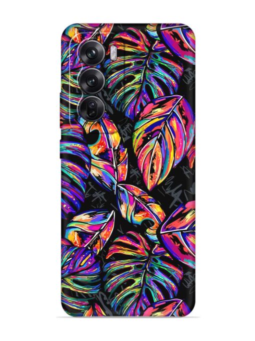 Tropical Seamless Vector Embossed Soft Silicone Case for Oppo Reno 12 Pro (5G) Zapvi