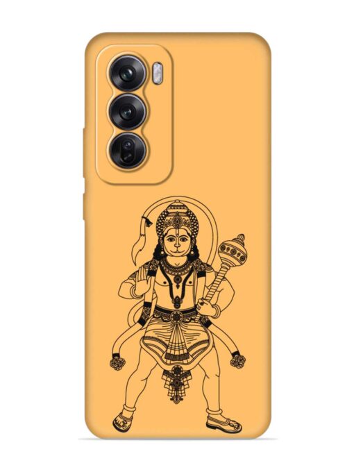 Indian God Hanuman Embossed Soft Silicone Case for Oppo Reno 12 Pro (5G) Zapvi