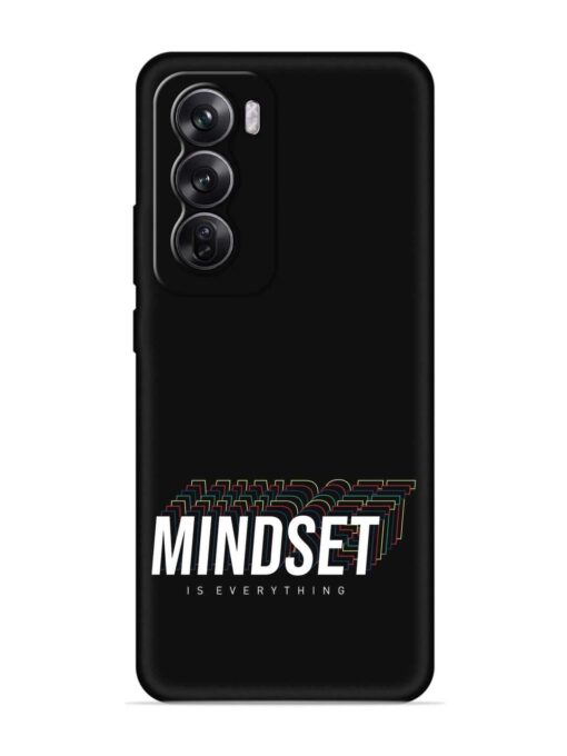 Mindset Everything Slogan Embossed Soft Silicone Case for Oppo Reno 12 Pro (5G) Zapvi