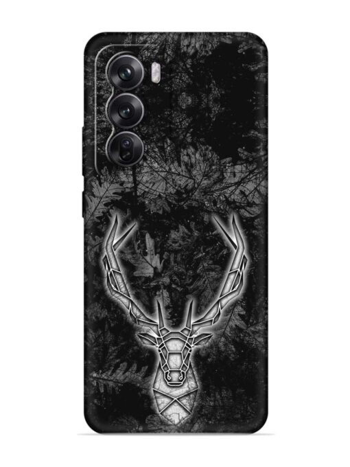 Ancient Deer Embossed Soft Silicone Case for Oppo Reno 12 Pro (5G)