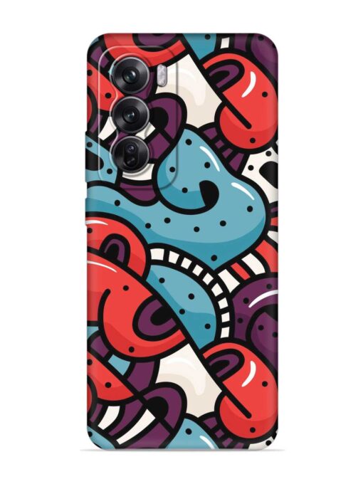 Seamless Backdrop Colorful Embossed Soft Silicone Case for Oppo Reno 12 Pro (5G)