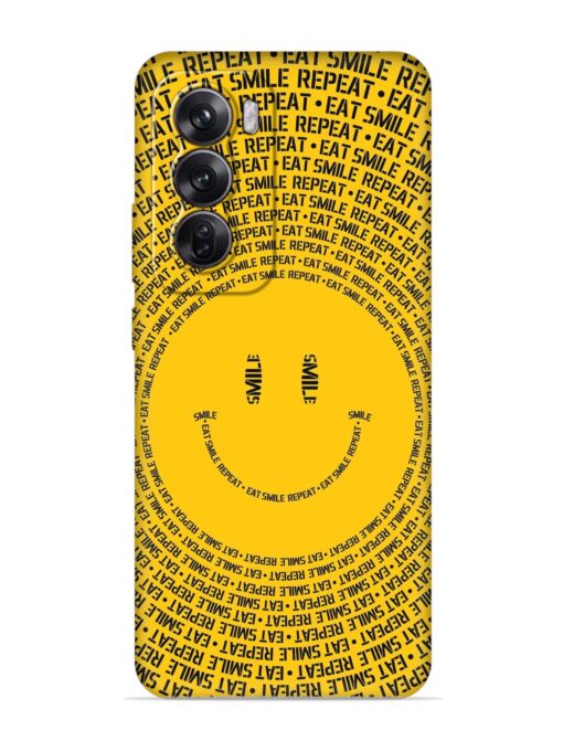 Smiley Embossed Soft Silicone Case for Oppo Reno 12 Pro (5G) Zapvi