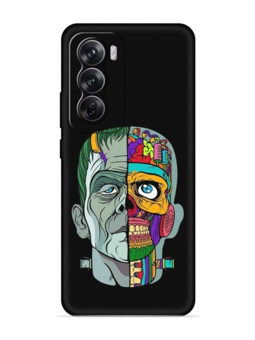 Men Vs Skull Embossed Soft Silicone Case for Oppo Reno 12 Pro (5G) Zapvi