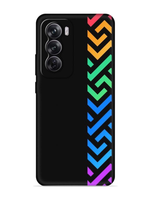 Colorshape Stripes Embossed Soft Silicone Case for Oppo Reno 12 Pro (5G) Zapvi