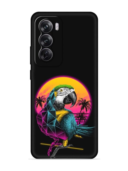 Rad Parrot Embossed Soft Silicone Case for Oppo Reno 12 Pro (5G) Zapvi