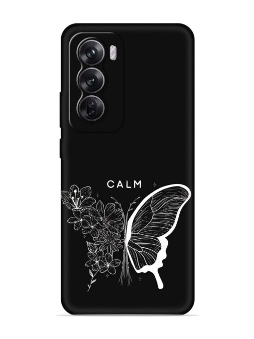 Calm Embossed Soft Silicone Case for Oppo Reno 12 Pro (5G) Zapvi