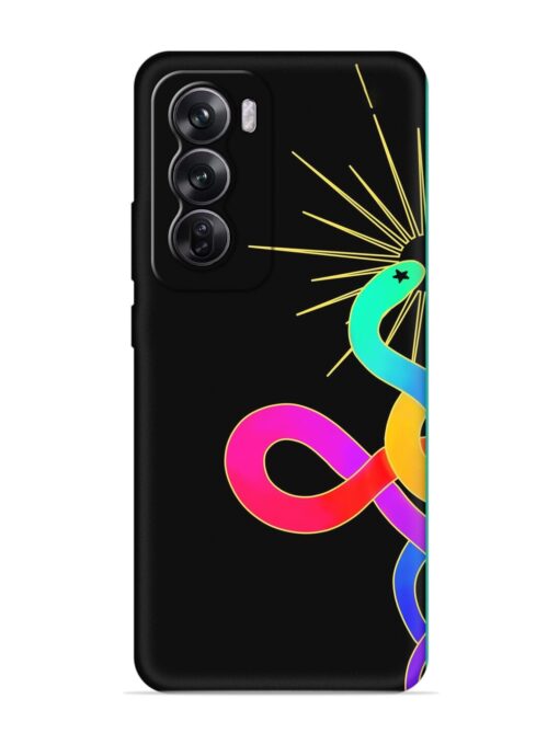 Art Geometric Abstraction Embossed Soft Silicone Case for Oppo Reno 12 Pro (5G) Zapvi