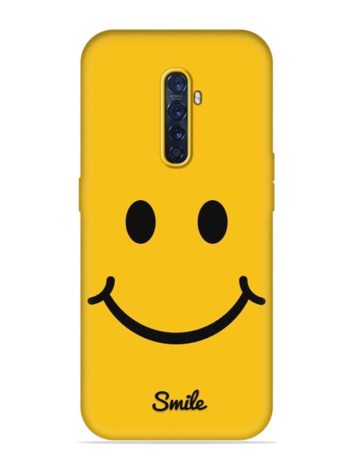 Yellow Smiley Embossed Soft Silicone Case for Oppo Reno 2