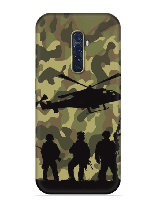 Army Heros Embossed Soft Silicone Case for Oppo Reno 2 Zapvi