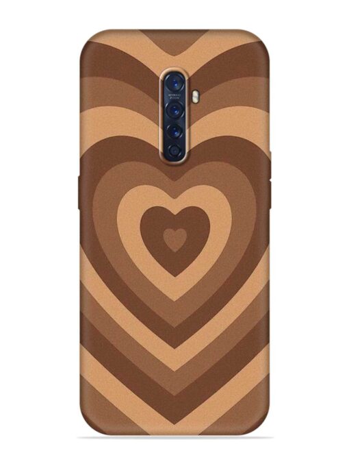 Brown Heart Embossed Soft Silicone Case for Oppo Reno 2 Zapvi