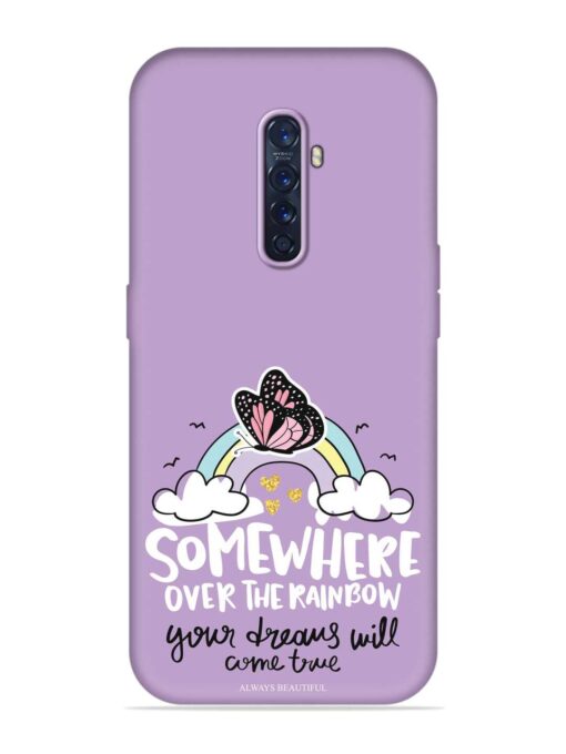 Rainbow Butterfly Design Embossed Soft Silicone Case for Oppo Reno 2