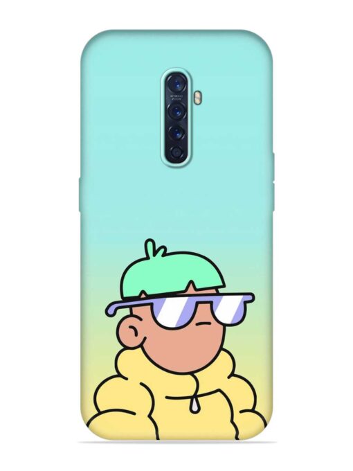 Doodles Cool Character Embossed Soft Silicone Case for Oppo Reno 2