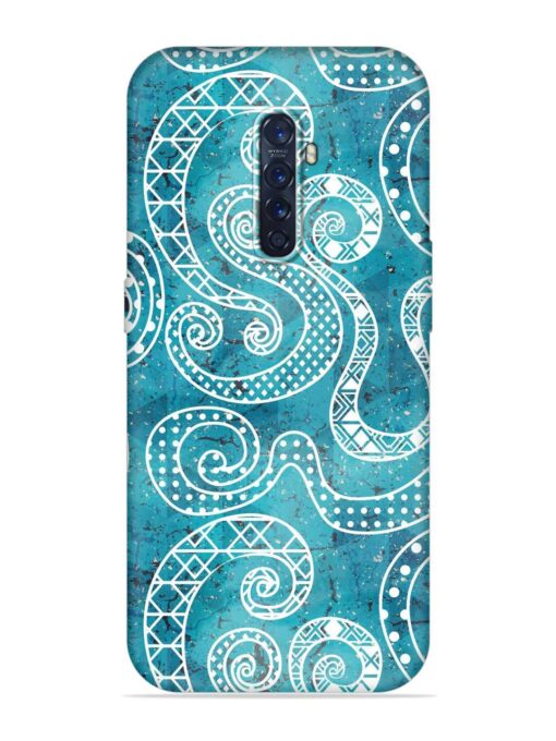 Vintage Curved Seamless Embossed Soft Silicone Case for Oppo Reno 2