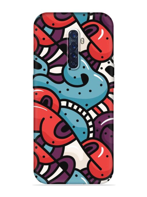 Seamless Backdrop Colorful Embossed Soft Silicone Case for Oppo Reno 2