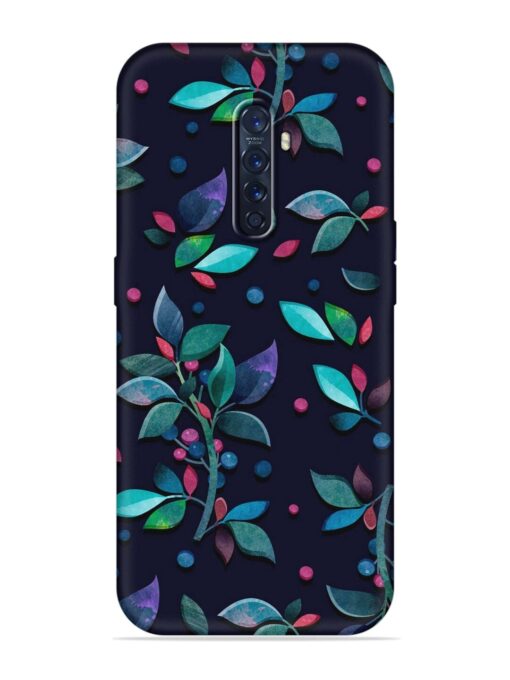 Decorative Watercolor Flower Embossed Soft Silicone Case for Oppo Reno 2