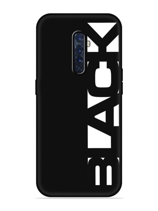 Black Typo Embossed Soft Silicone Case for Oppo Reno 2