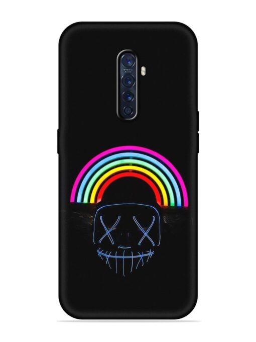 Mask Rainbow Embossed Soft Silicone Case for Oppo Reno 2