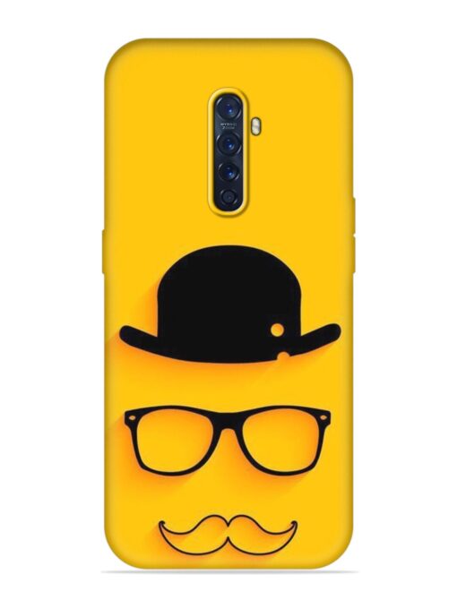 Classic Face Vector Embossed Soft Silicone Case for Oppo Reno 2 Zapvi