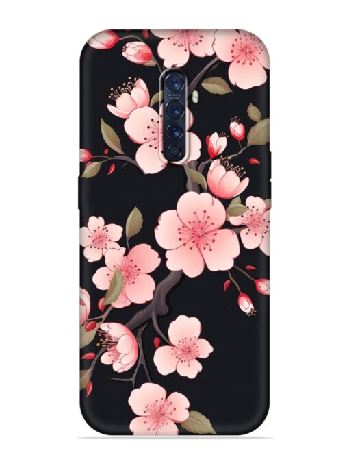 Cherry Blossom Embossed Soft Silicone Case for Oppo Reno 2