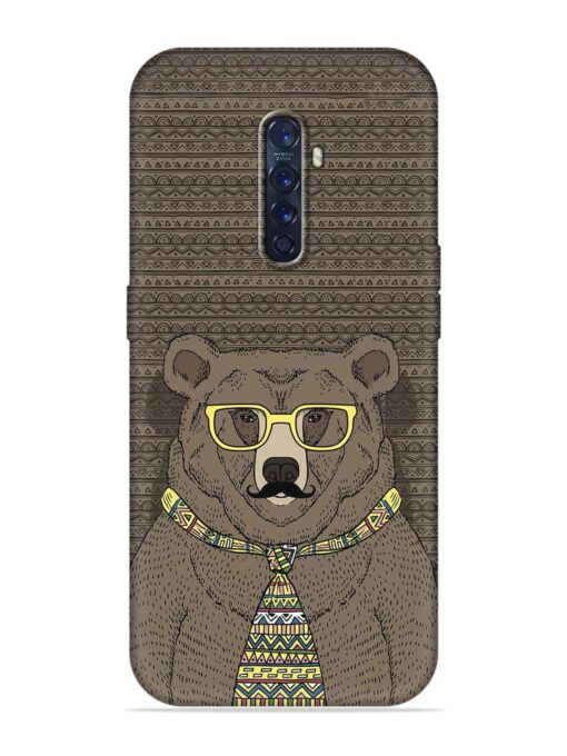 Grizzly Bear Embossed Soft Silicone Case for Oppo Reno 2