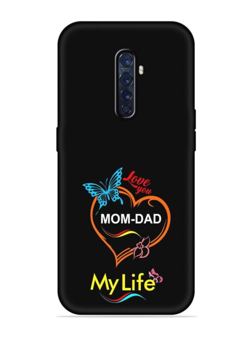 Love You Mom Dad Embossed Soft Silicone Case for Oppo Reno 2