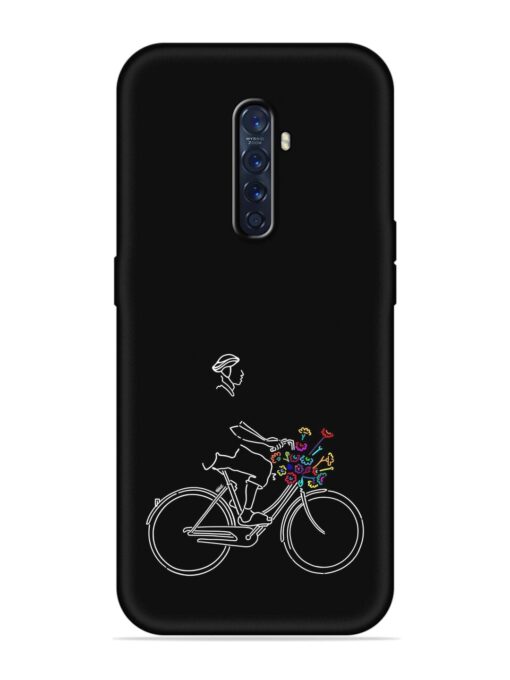 Minimalist Cycle Art Embossed Soft Silicone Case for Oppo Reno 2