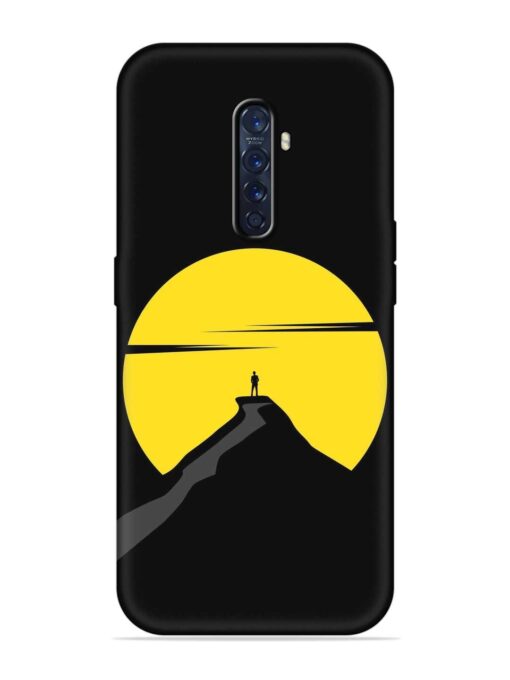 Black Ultra Vector Embossed Soft Silicone Case for Oppo Reno 2F