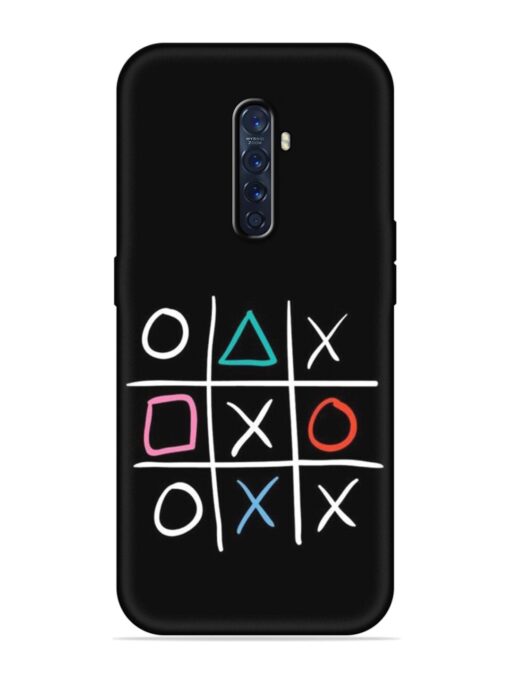 Super Neon Tic-Tac-Toe Embossed Soft Silicone Case for Oppo Reno 2F Zapvi