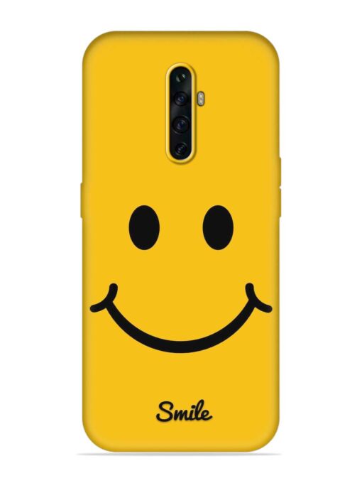 Yellow Smiley Embossed Soft Silicone Case for Oppo Reno 2Z Zapvi