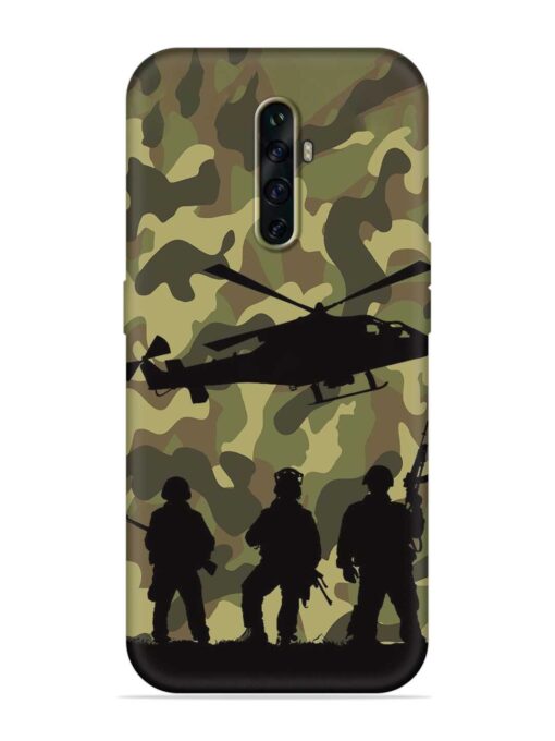 Army Heros Embossed Soft Silicone Case for Oppo Reno 2Z