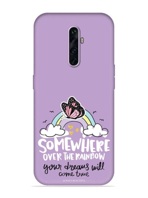 Rainbow Butterfly Design Embossed Soft Silicone Case for Oppo Reno 2Z