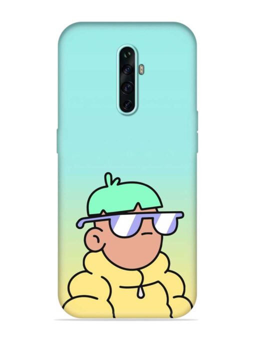 Doodles Cool Character Embossed Soft Silicone Case for Oppo Reno 2Z Zapvi