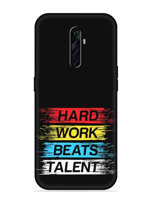 Hard Work Beats Embossed Soft Silicone Case for Oppo Reno 2Z