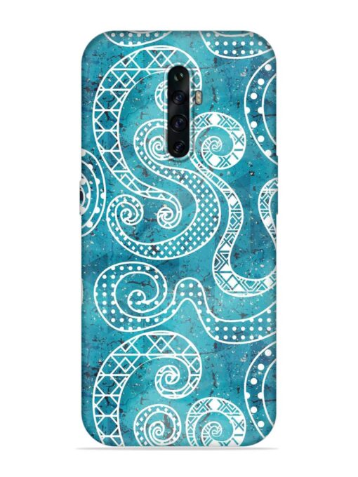 Vintage Curved Seamless Embossed Soft Silicone Case for Oppo Reno 2Z Zapvi