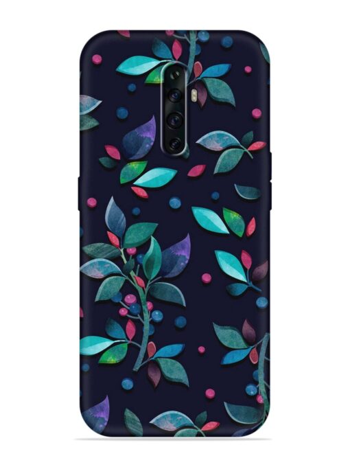 Decorative Watercolor Flower Embossed Soft Silicone Case for Oppo Reno 2Z Zapvi