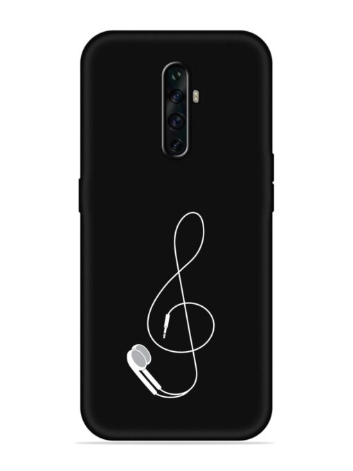 Music Earphone Vector Embossed Soft Silicone Case for Oppo Reno 2Z