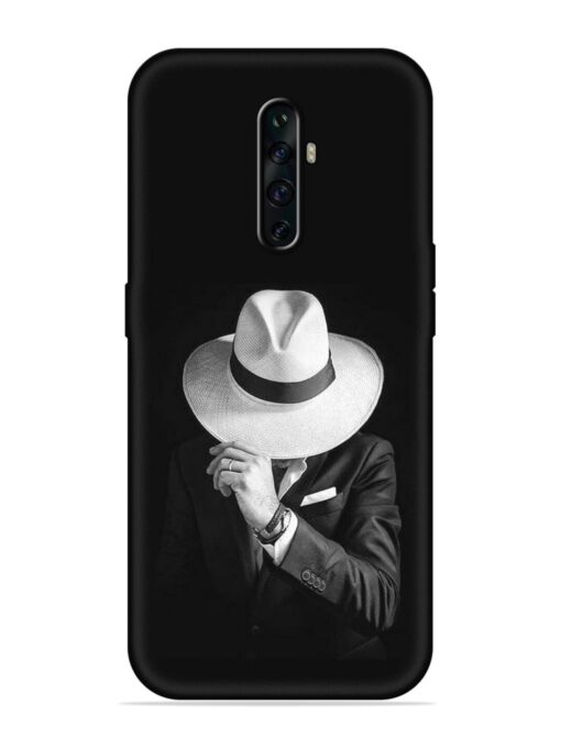 Men Under Hat Embossed Soft Silicone Case for Oppo Reno 2Z