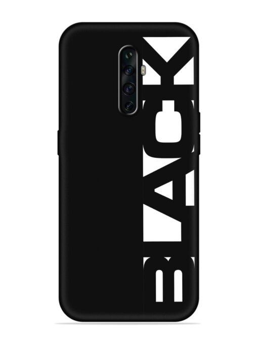 Black Typo Embossed Soft Silicone Case for Oppo Reno 2Z Zapvi