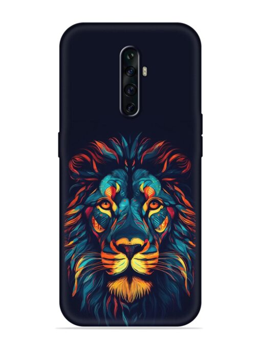 Colorful Lion Embossed Soft Silicone Case for Oppo Reno 2Z Zapvi