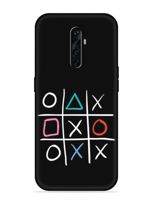 Super Neon Tic-Tac-Toe Embossed Soft Silicone Case for Oppo Reno 2Z Zapvi