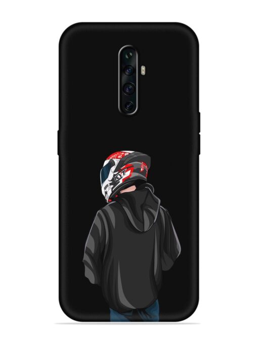 Motorcycle Rider Embossed Soft Silicone Case for Oppo Reno 2Z Zapvi