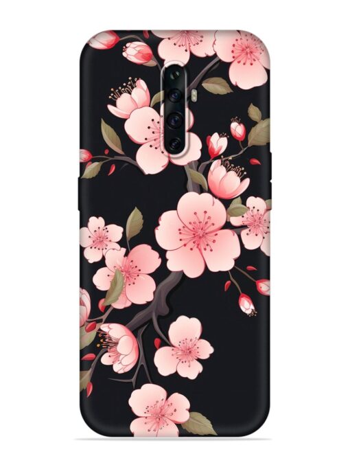 Cherry Blossom Embossed Soft Silicone Case for Oppo Reno 2Z