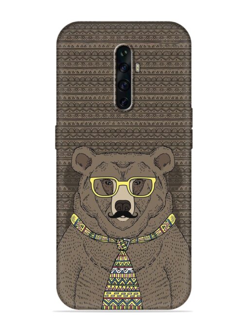 Grizzly Bear Embossed Soft Silicone Case for Oppo Reno 2Z Zapvi